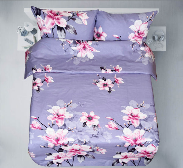 Paskutiniai vienetai rankų darbo medvilninio patalynės komplekto | Lavender Magnolia