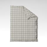 Handmade cotton duvet cover | Stone Grid