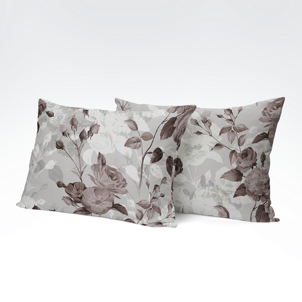 Rankų darbo medvilninis pagalvės užvalkalas | Antique Bloom