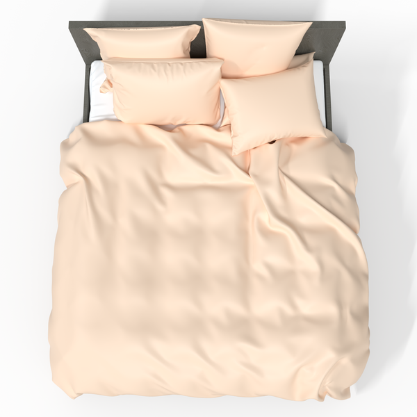 Sewn PREMIUM satin cotton bedding set | Ecru