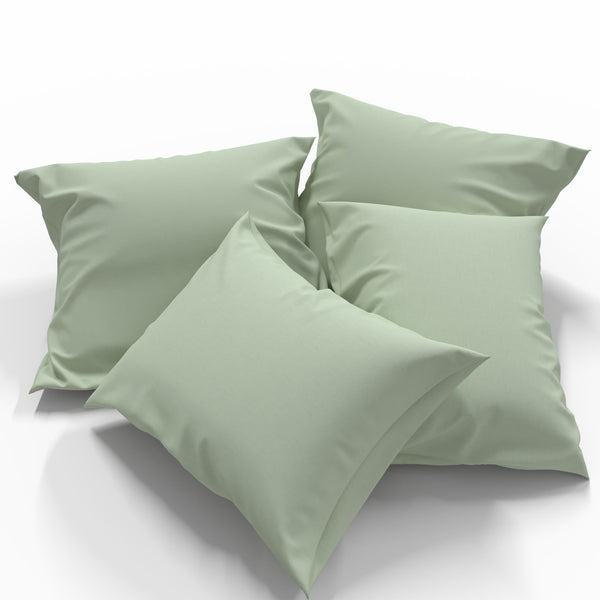 Handmade Cotton Pillowcase | Fog Green