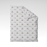 Rankų darbo medvilninis antklodės užvalkalas | Panda Pop