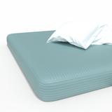 Ручной работы роскошная простыня на резинке Premium из жаккардового сатина хлопка | Aquifer