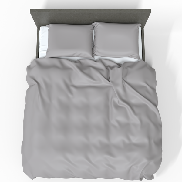 Sewn PREMIUM satin duvet cover | Opal gray