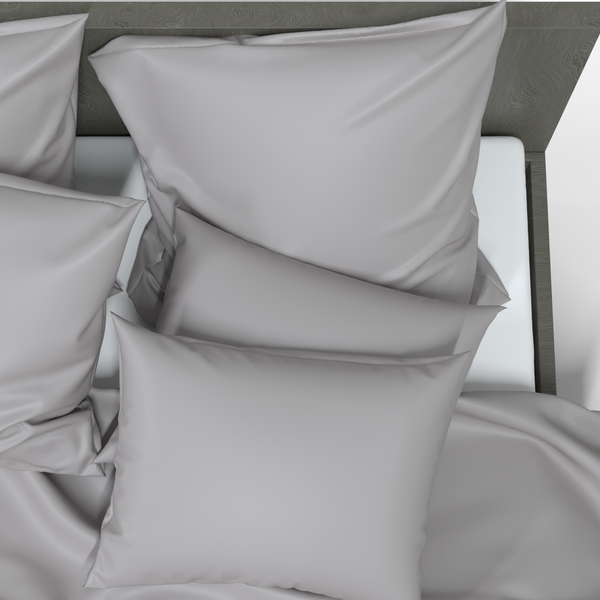 Sewn PREMIUM satin pillowcase | Opal gray