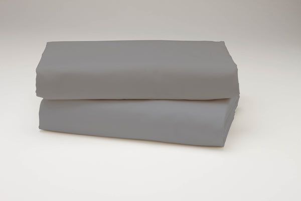 Handmade Cotton Flat Sheet | Frost Gray
