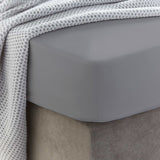 Handmade Cotton Fitted Sheet | Frost Gray