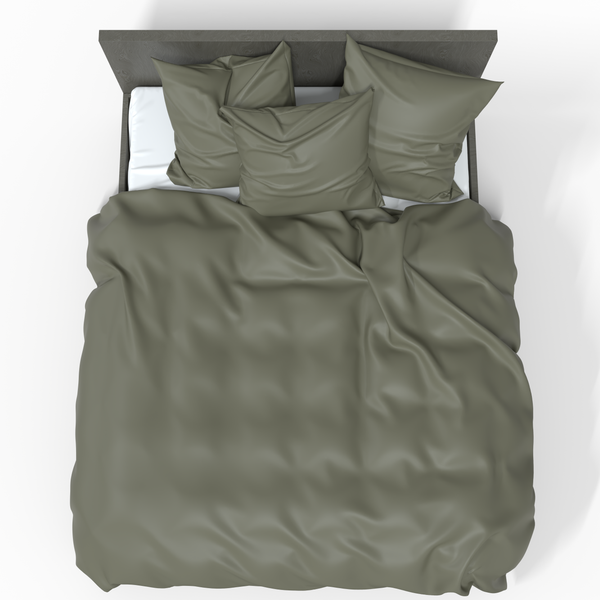 PREMIUM satin cotton bedding set | Burnt olive