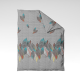 Rankų darbo medvilninis antklodės užvalkalas | Jungle Lines