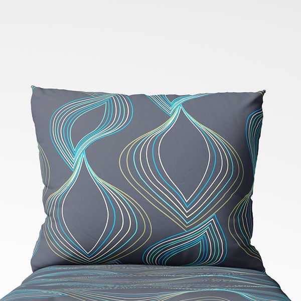 Handmade cotton pillowcase | Aqua Motion