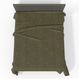 Rankų darbo prabangi Deluxe satino medvilninė paklodė be gumos | New York