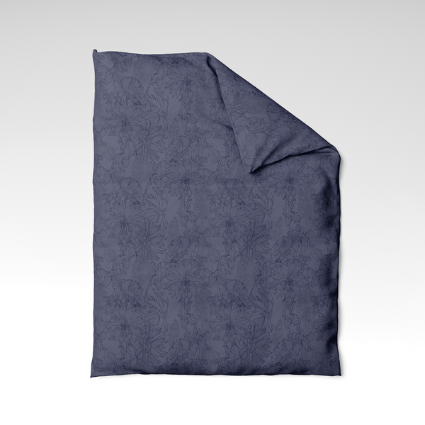 Handmade cotton duvet cover | Midnight Petals
