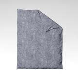 Handmade cotton duvet cover | Silver Bloom