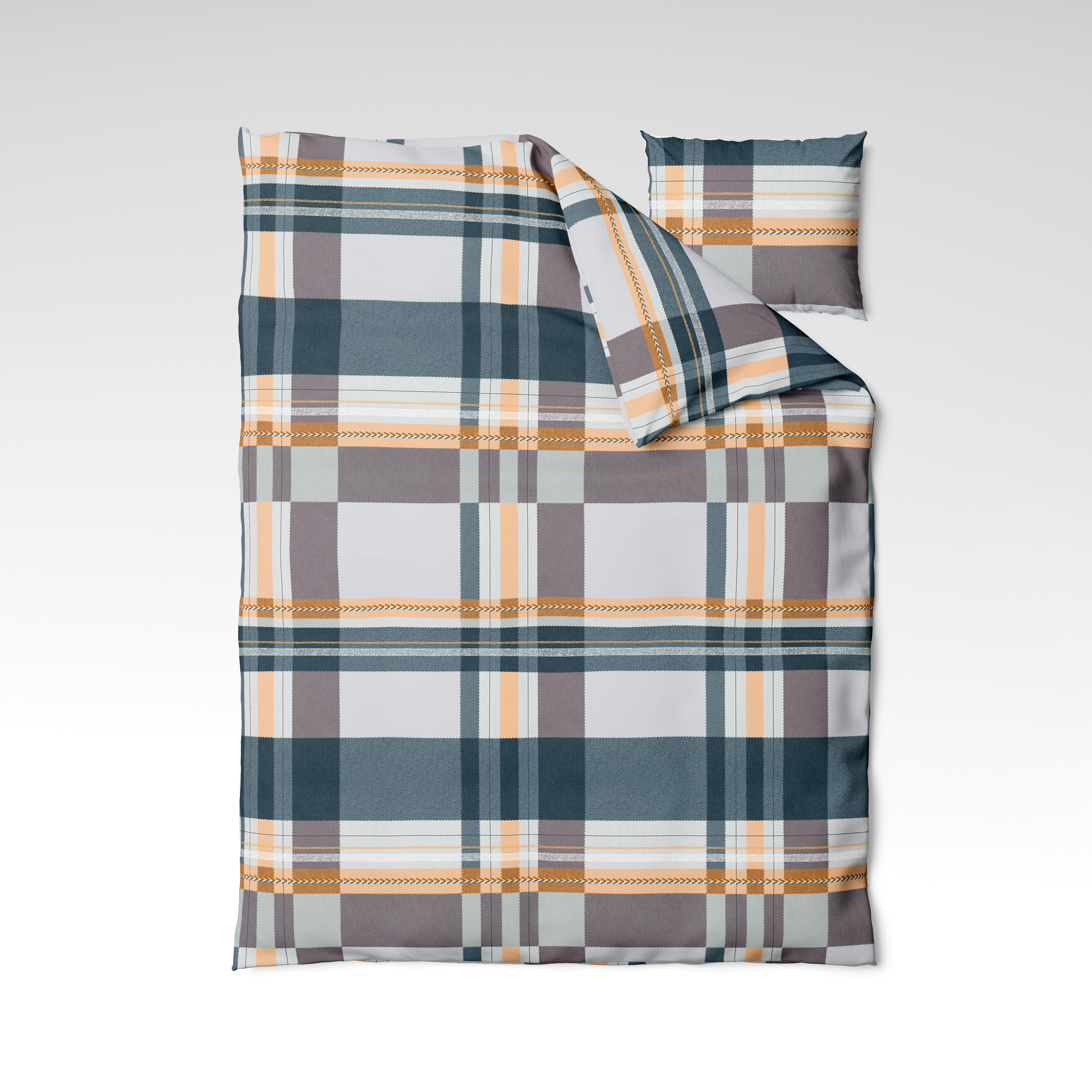 Raštuotas medvilninis audinys | Amber Plaid