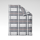Handmade cotton duvet cover | Ash Plaid