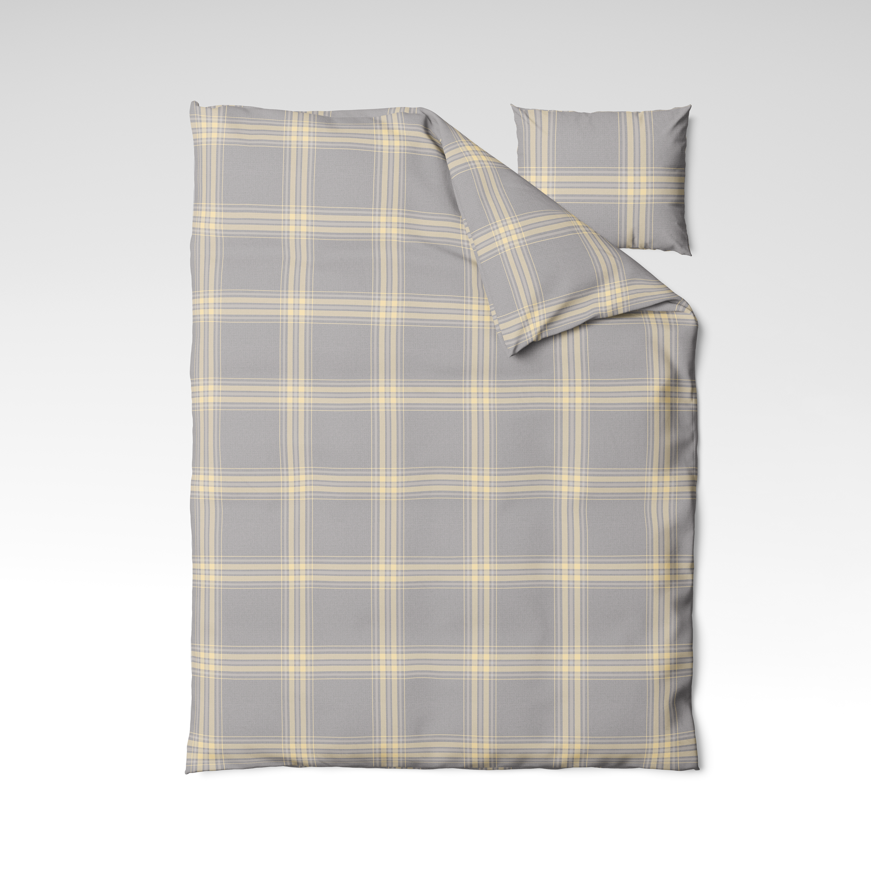 Rankų darbo medvilninis patalynės komplektas | Ashford Plaid
