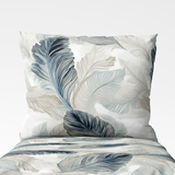 Handmade cotton pillowcase | Blue Plume