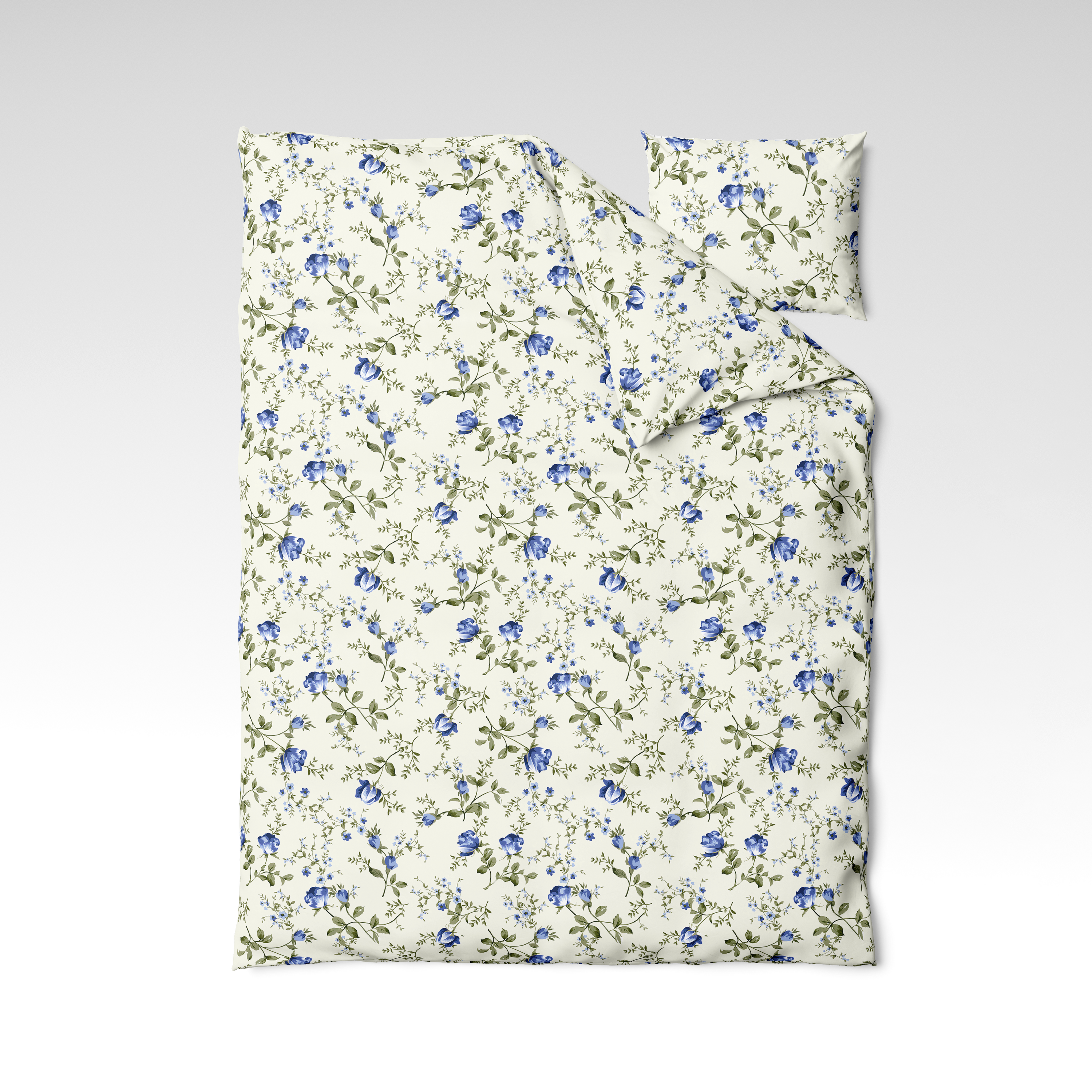 Raštuotas medvilninis audinys | Blue Sprig
