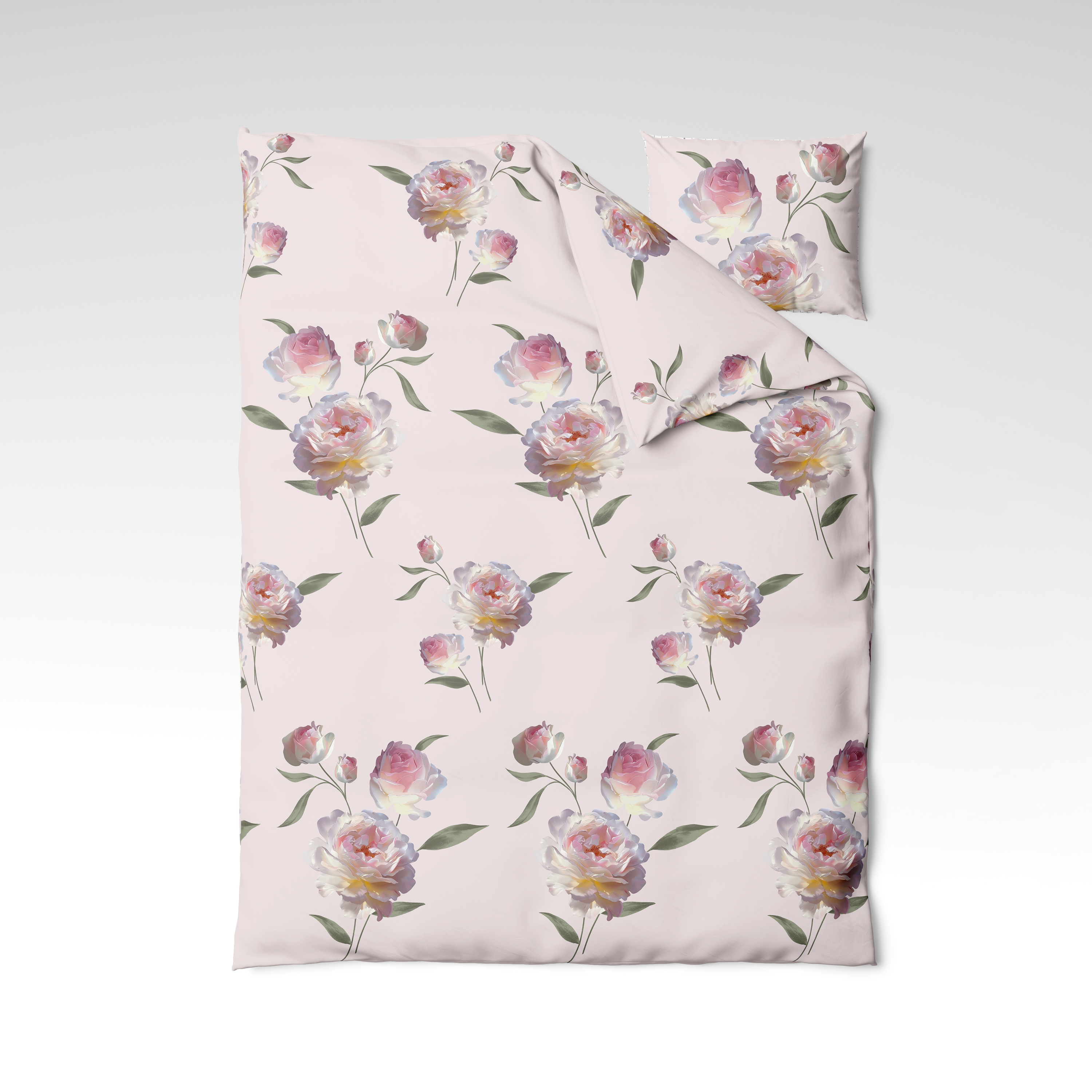 Raštuotas medvilninis audinys | Blush Peony