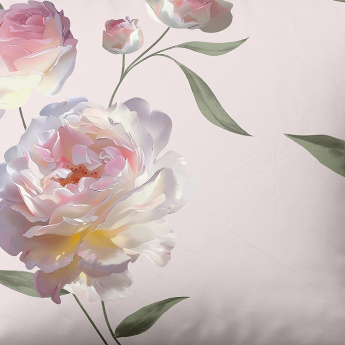 Handmade cotton bedding set | Blush Peony