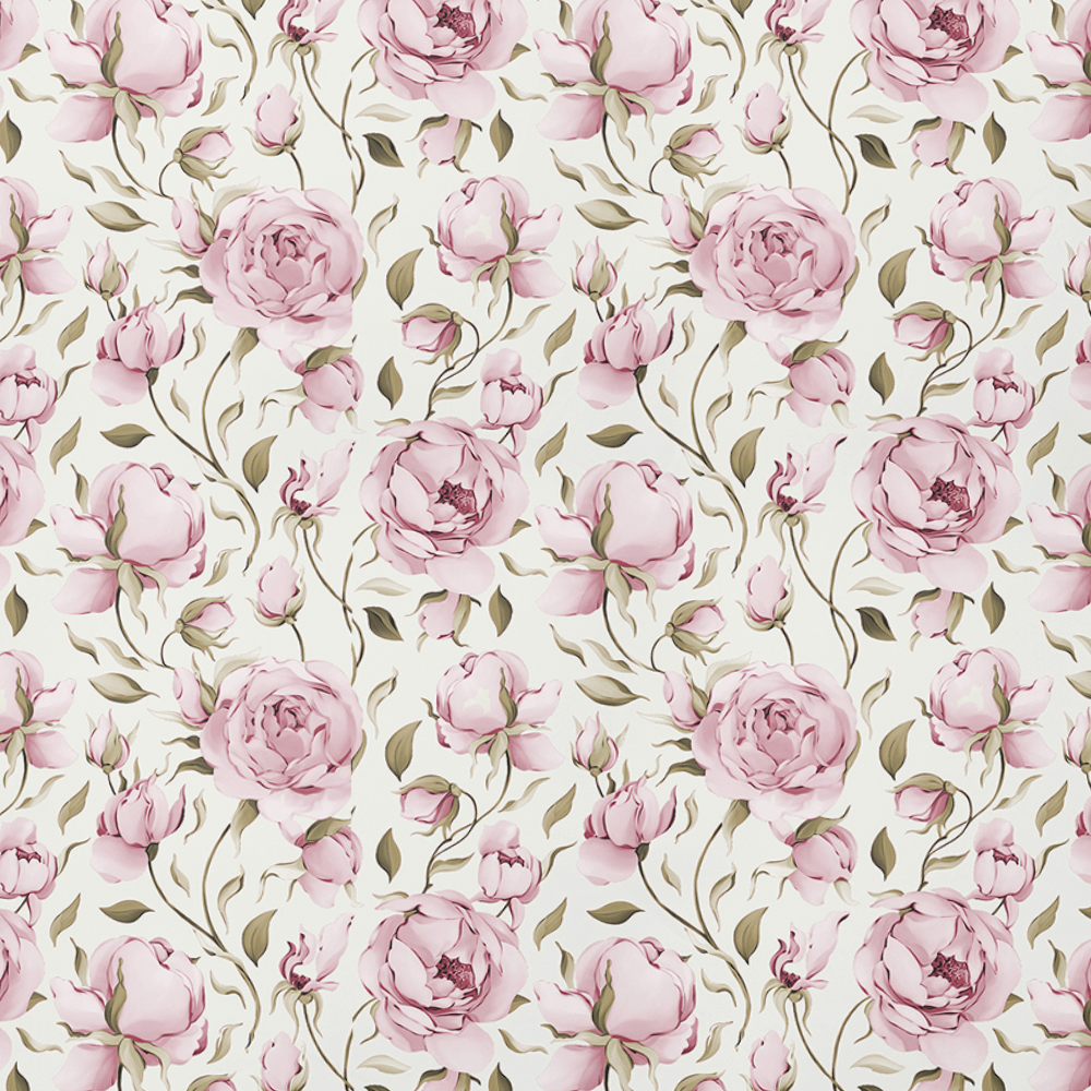 Rankų darbo medvilninis patalynės komplektas | Blush Rose