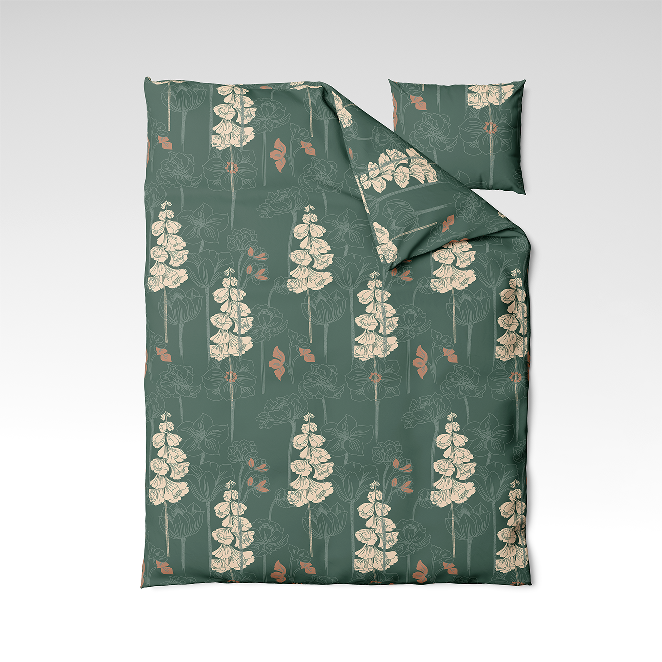Rankų darbo medvilninis patalynės komplektas | Forest Bells