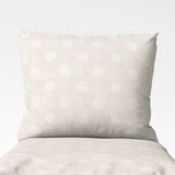 Handmade cotton pillowcase | Ivory Dots