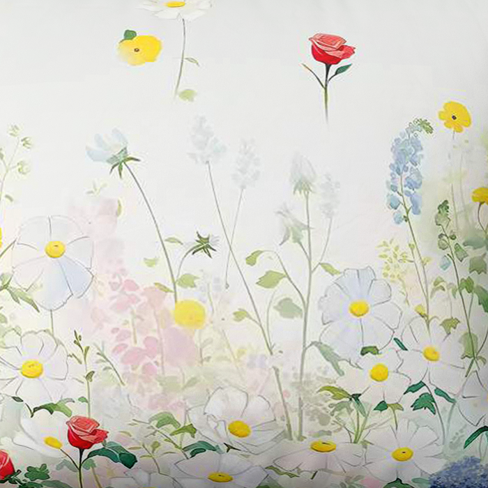 Rankų darbo medvilninis patalynės komplektas | Morning Meadow