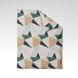 Handmade cotton duvet cover | Mosaic Green