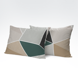 Handmade cotton pillowcase | Mosaic Green