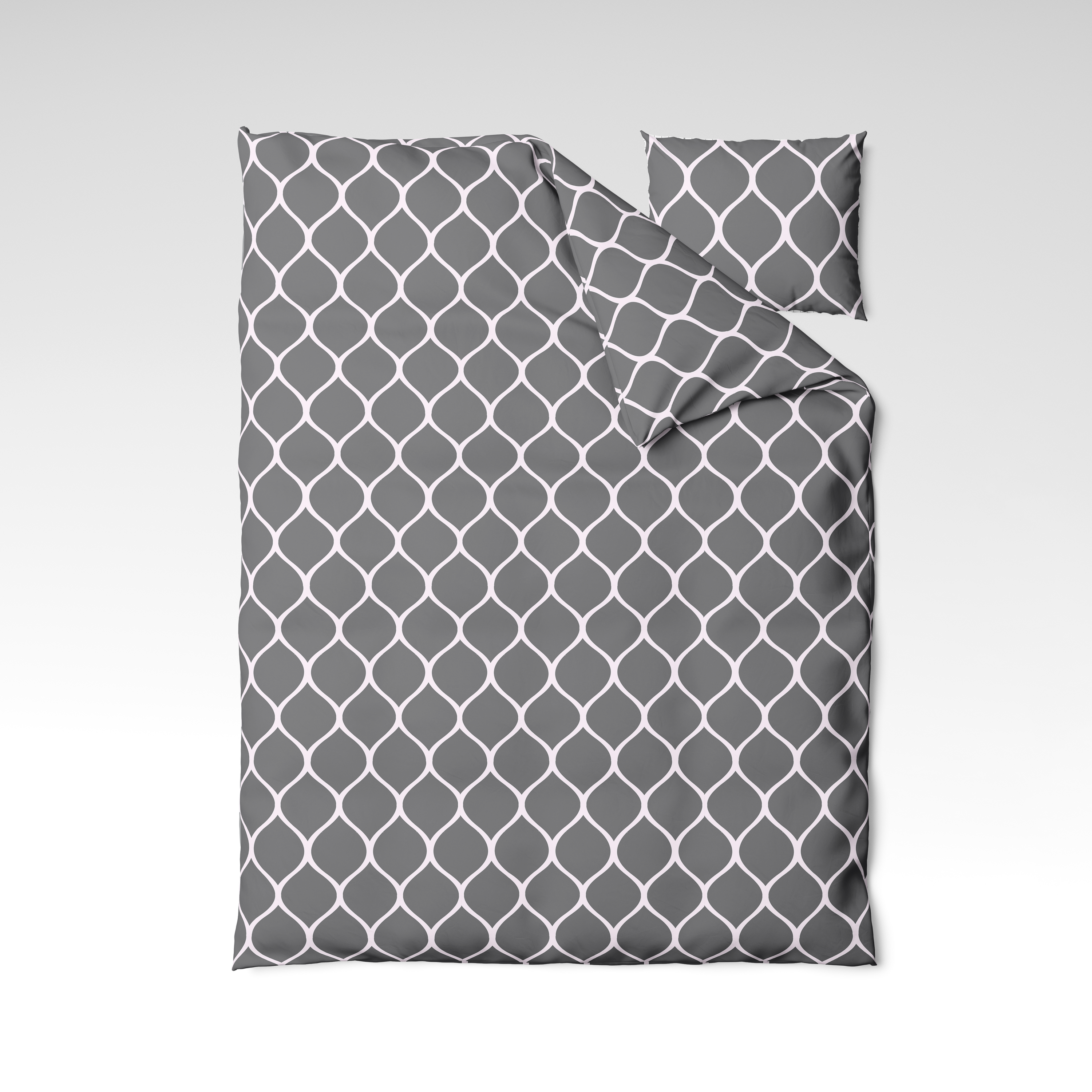 Rankų darbo medvilninis patalynės komplektas | Silver Trellis
