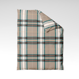Handmade cotton duvet cover | Teal Check