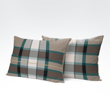 Handmade cotton pillowcase | Teal Check