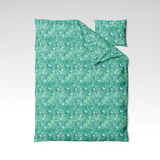 Raštuotas medvilninis audinys | Turquoise Flutter