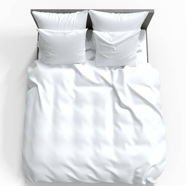 Sewn PREMIUM satin duvet cover | White