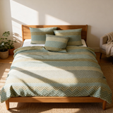 Rankų darbo prabangus Deluxe satino medvilninis patalynės komplektas | Tbilisi