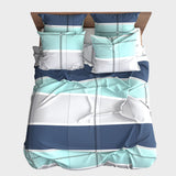 Sewn cotton duvet cover | Lagoon