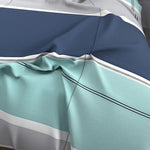 Sewn cotton duvet cover | Lagoon