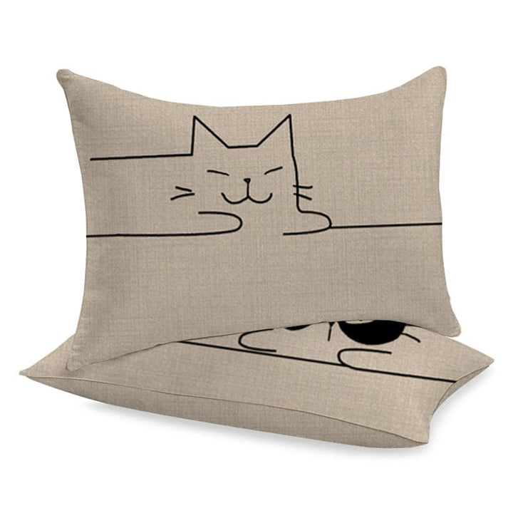 Siuvamas drobinis pagalvės užvalkalas | Kitty - Siuvamas