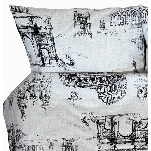 Siuvamas drobinis pagalvės užvalkalas | Old town - margintas