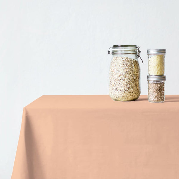 Siuvama 100% medvilnės staltiesė | Apricot ice - Tablecloths
