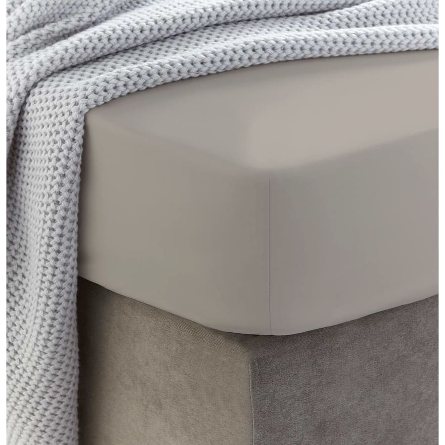 Siuvama drobinė paklodė su guma | Vintage khaki - Drobinė