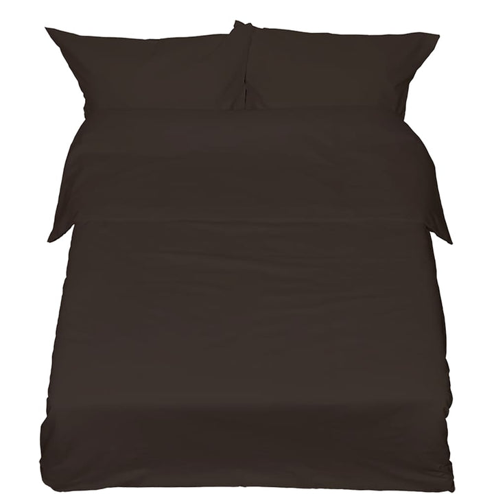 Siuvamas drobinis antklodės užvalkalas | Chocolate brown -