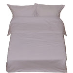 Sewn cotton duvet cover | Cloud gray -