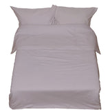 Sewn cotton duvet cover | Cloud gray -