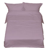 Sewn cotton duvet cover | Mauve shadows -
