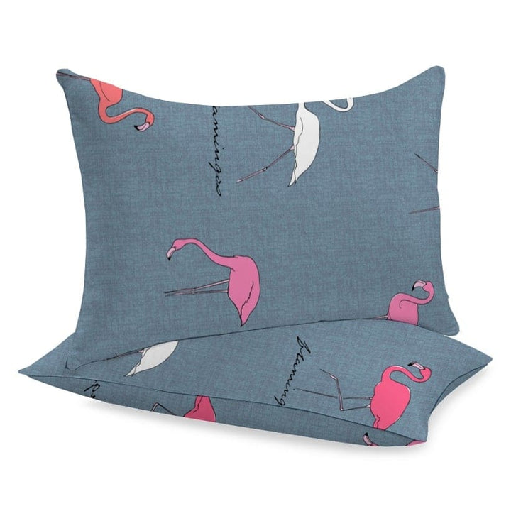Siuvamas drobinis pagalvės užvalkalas | Flamingai - Siuvamas