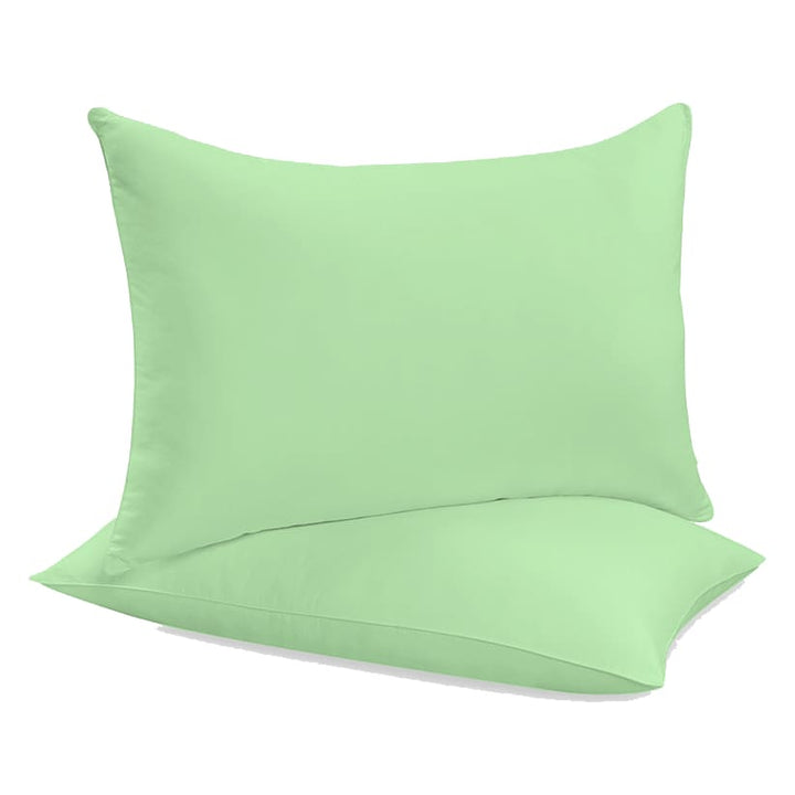 Siuvamas drobinis pagalvės užvalkalas | Patina green -